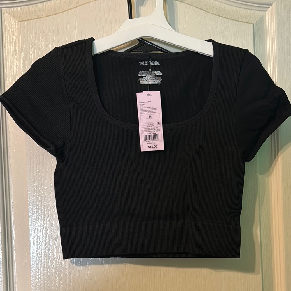 Target Black Ribbed Bodysuit